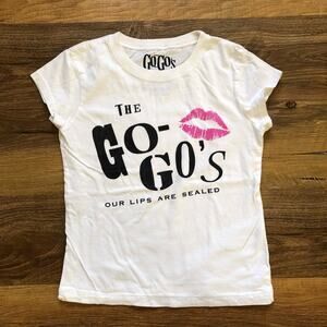 The Go-Go’s Girls’ Tee Shirt Retro Shirt Sleeve White Size M
